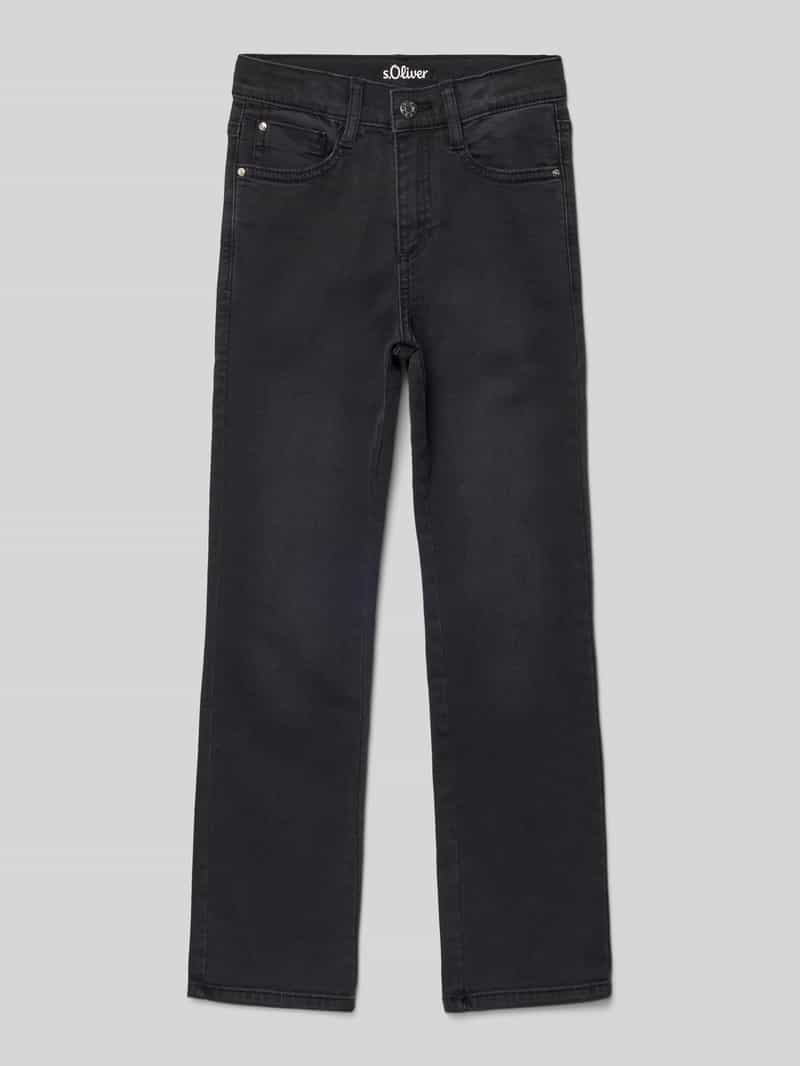 Jeansy o rozkloszowanym kroju z mieszanki bawełny model ‘BEVERLY’