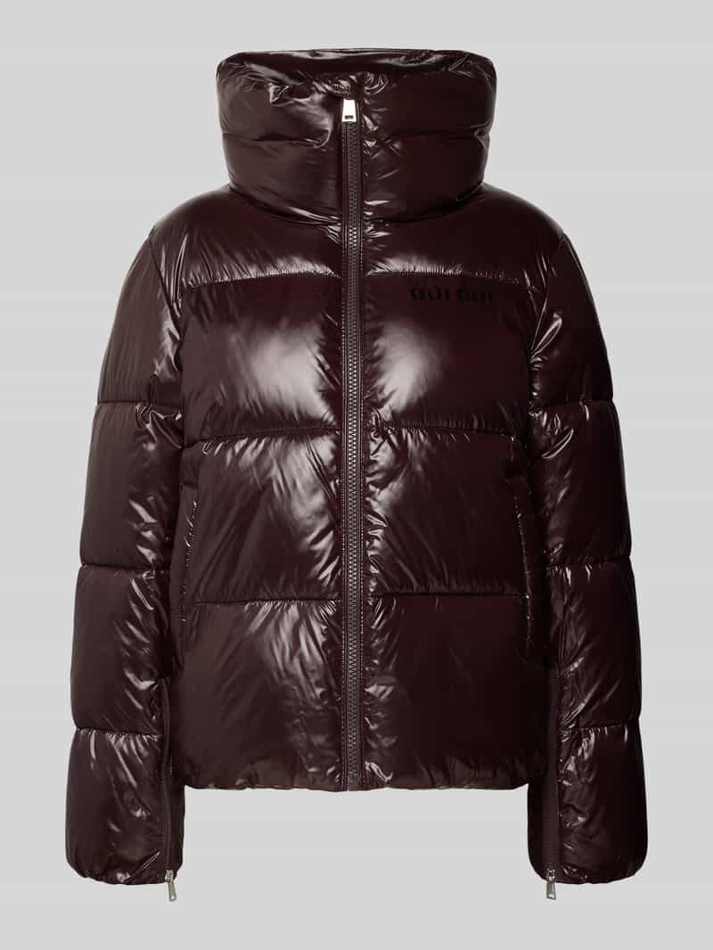 Kurtka pikowana o kroju regular fit ze stójką z podszewką