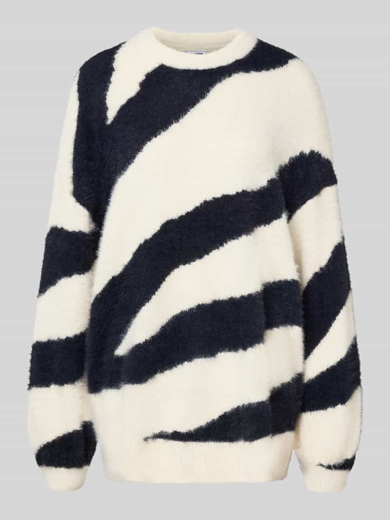 Sweter z dzianiny z okrągłym dekoltem model ‘HEIDI’