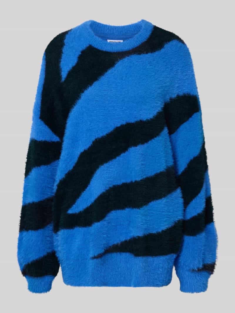 Sweter z dzianiny z okrągłym dekoltem model ‘HEIDI’