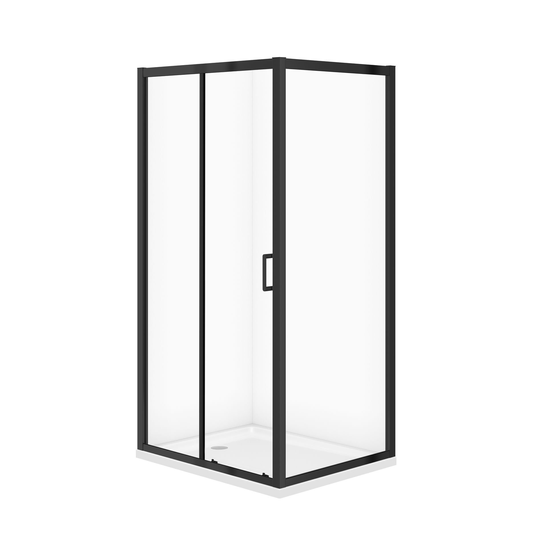 Cersanit Kabina prysznicowa z brodzikiem  Arteco 100x80x190 prostokątna brodzik Tako 4 cm biały S913-027