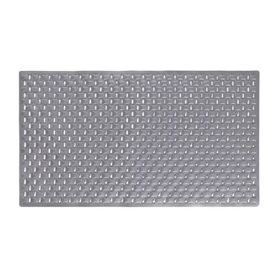 Mata łazienkowa 75 x 40 cm prostokątna szara