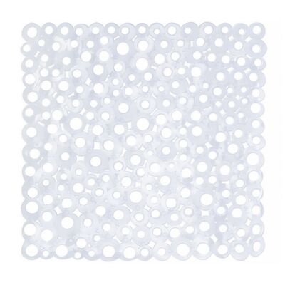 Mata łazienkowa 52 x 52 cm kwadratowa transparentna