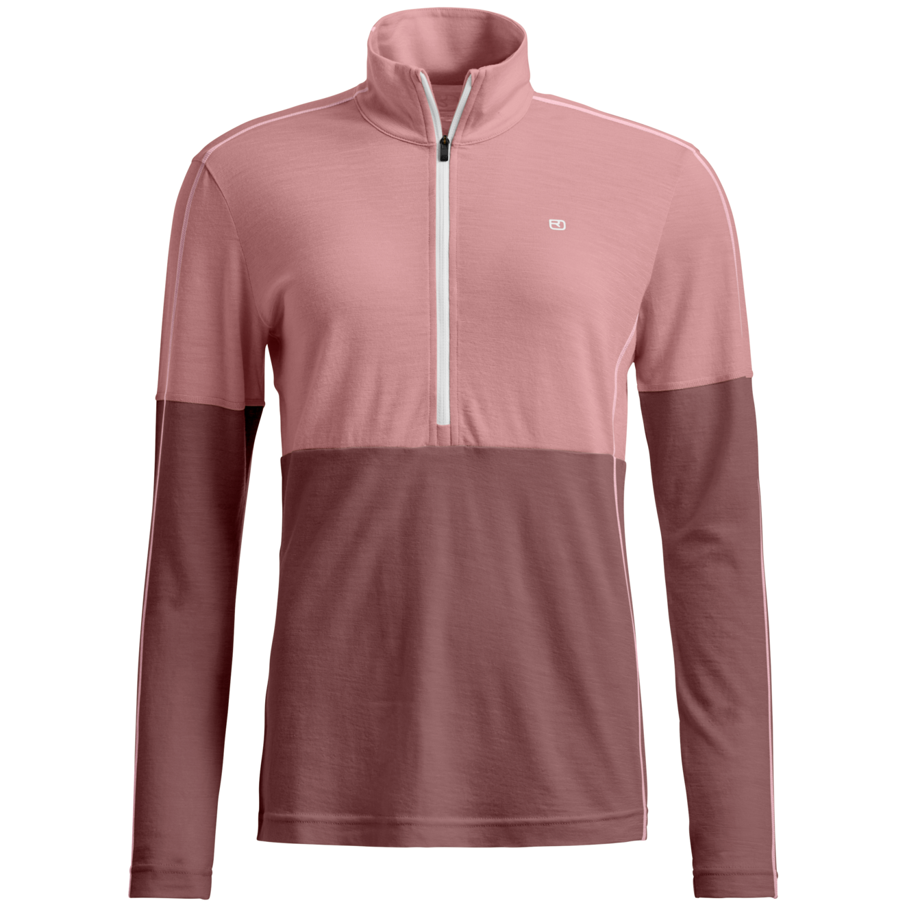Bluza damska Ortovox 185 Rock'N'Wool Zip Neck Rozmiar: L / Kolor: różowy