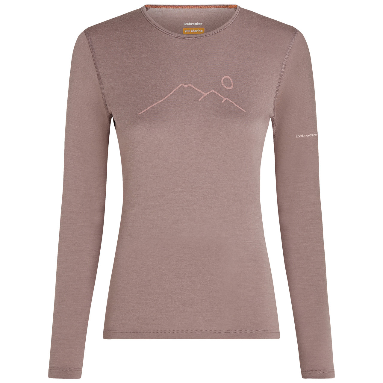 Damska koszulka Icebreaker Women Merino 200 Oasis LS Crewe Rainer Ridge Rozmiar: L / Kolor: różowy