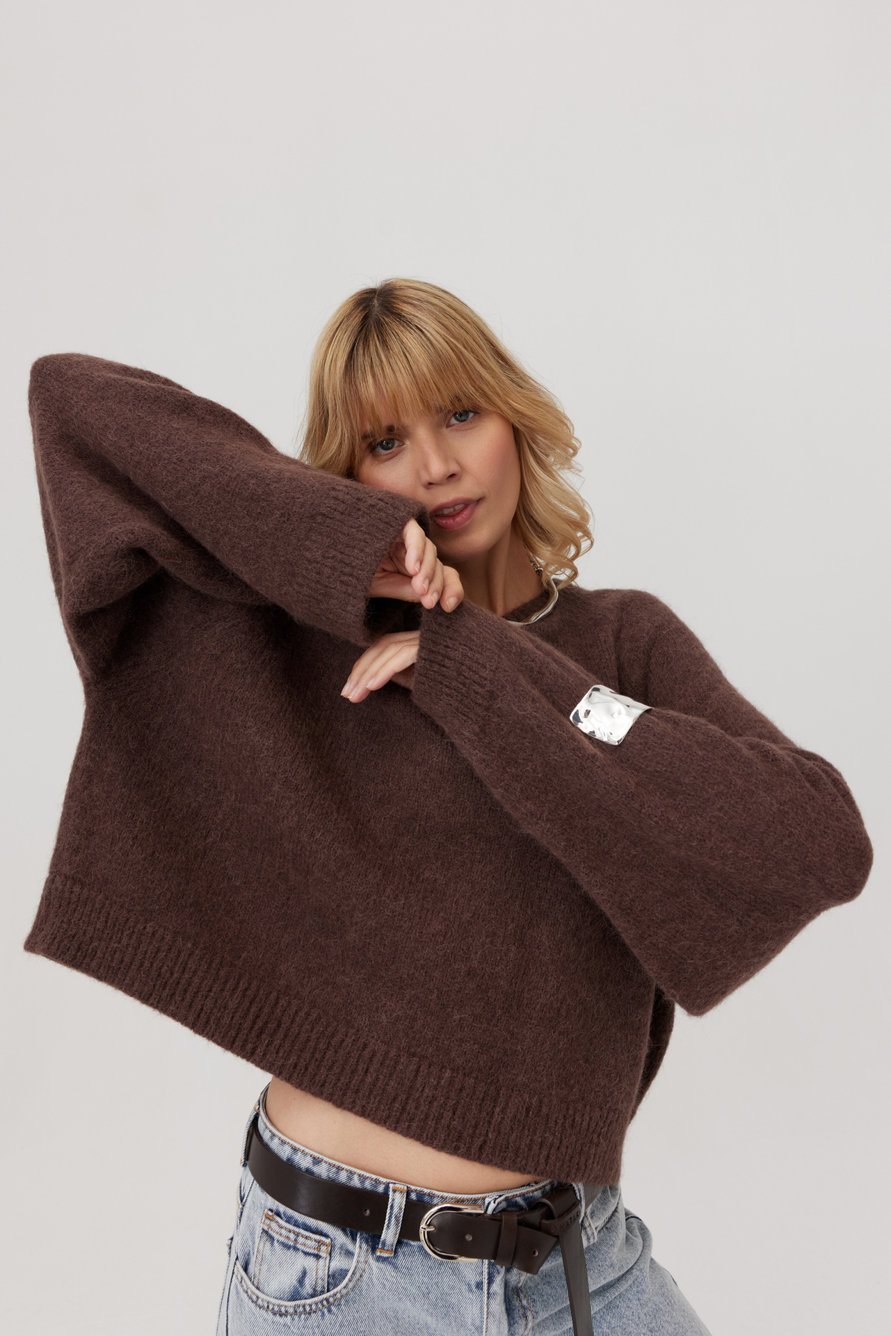 Sweter Elio brązowy