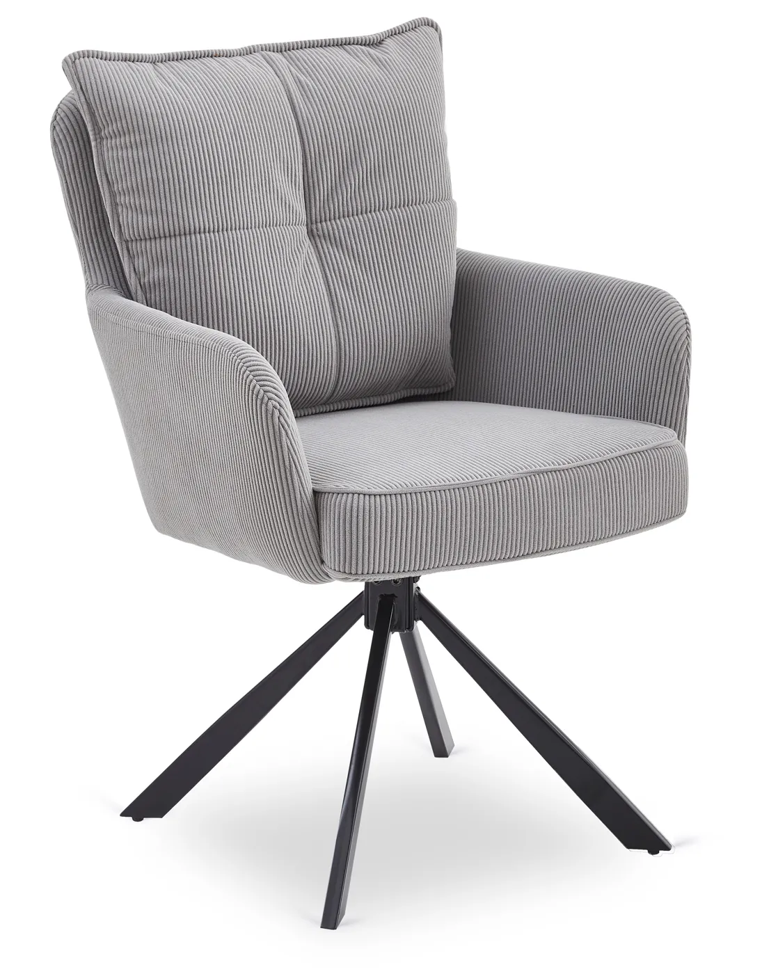 Elior Szary fotel obrotowy sztruksowy - Herry
