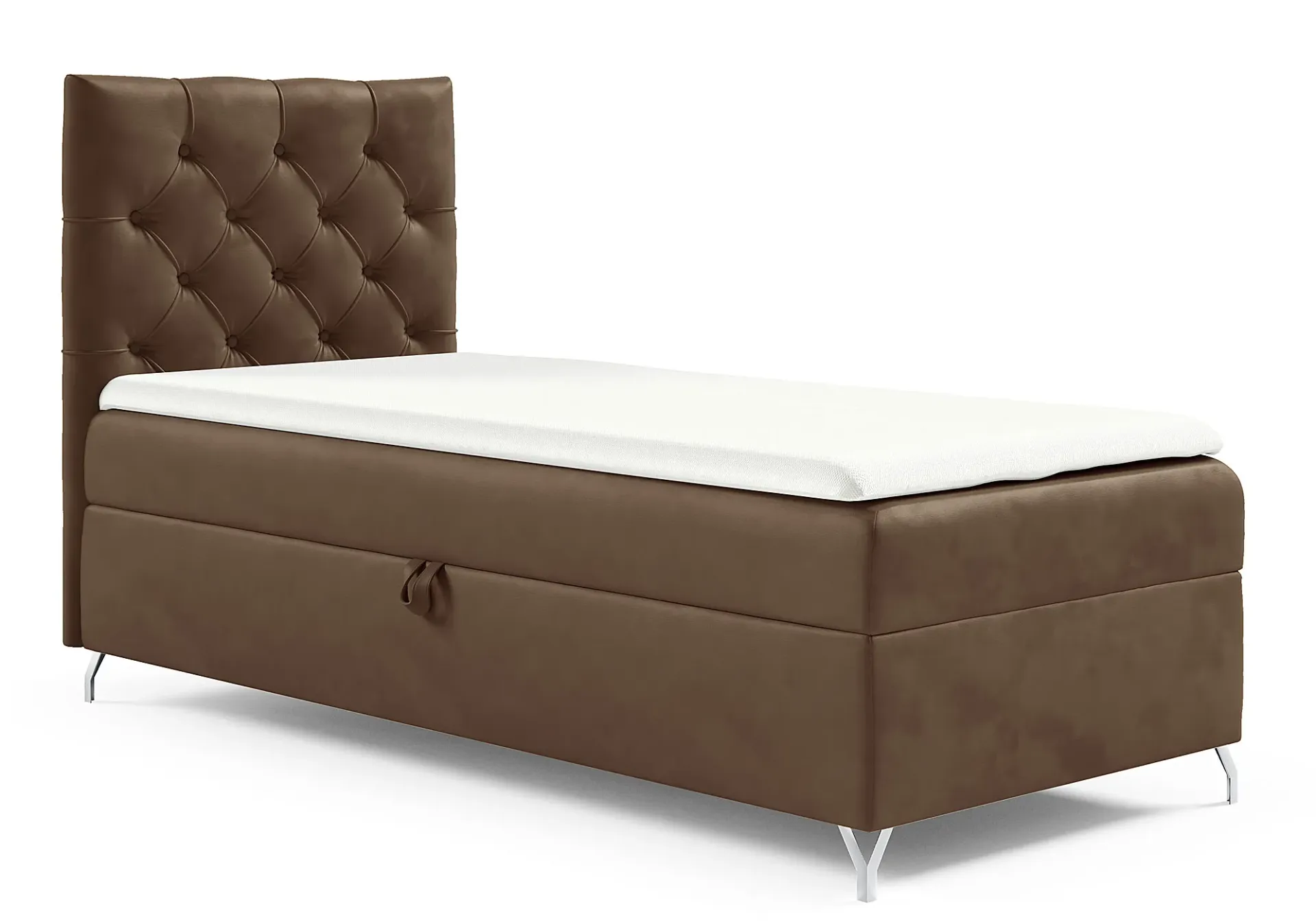 Brązowe łóżko kontynentalne z pikowaniem 3 rozmiary F5-F80