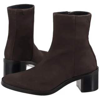 Botki Block Heel Zip Boot Sue Chocolate Brown HW0HW02592 GBW (CK702-a) Calvin Klein