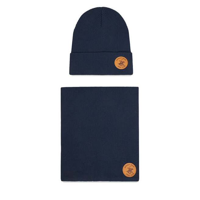 Komplet czapka i komin Beverly Hills Polo Club CEO-BHPC-ACCCS-02 Granatowy
