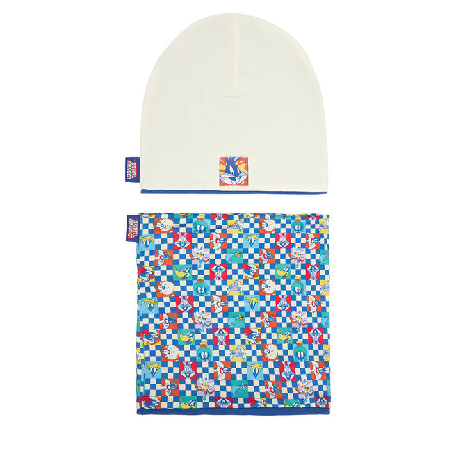Komplet czapka i komin Looney Tunes CEO-ACCCS-AW25-203WBLT Écru