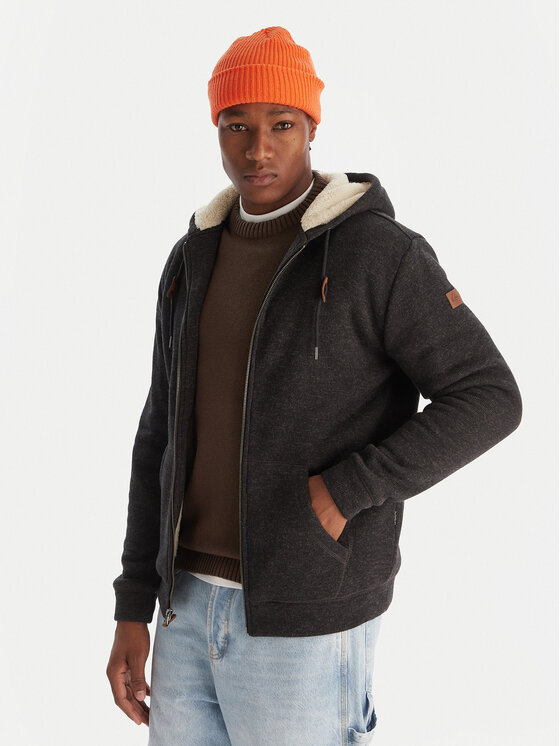 Quiksilver Kurtka przejściowa Keller Sherpa EQYFT05112 Czarny Regular Fit