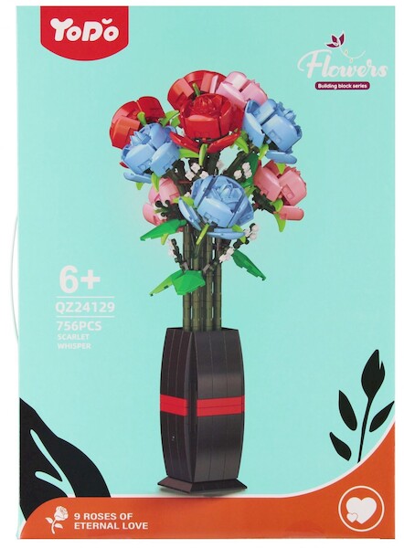 Klocki konstrukcyjne Kwiaty 756 elementów