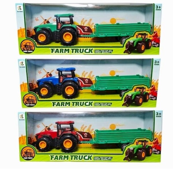 Traktor z przyczepą