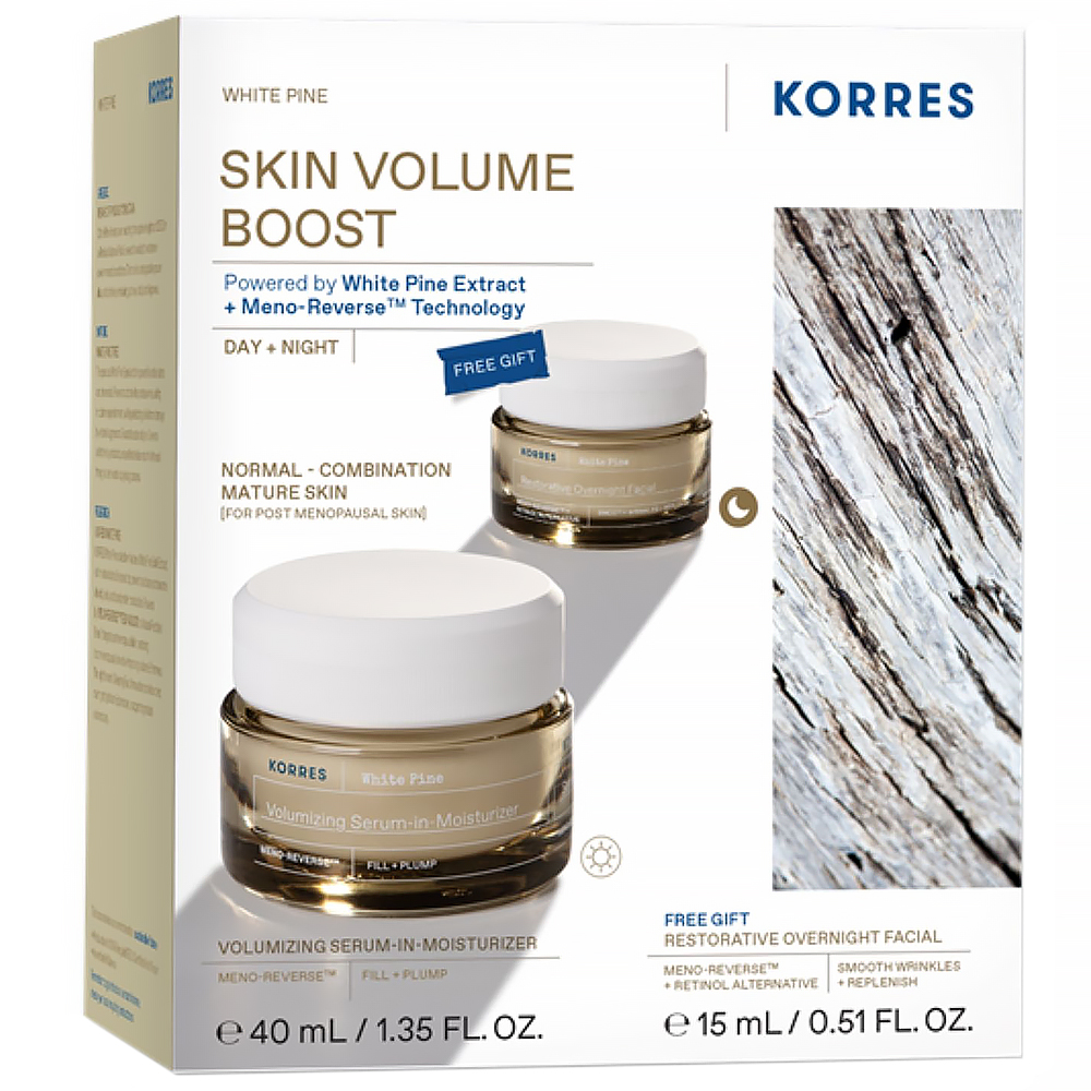 Zestaw Korres White Pine, serum, 40 ml + krem na noc, 15 ml