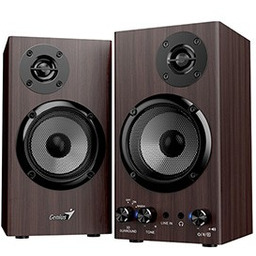 Genius reproduktory SP-HF520BT, 20W, hnědý, dřevěné, AUX/Bluetooth 5.3