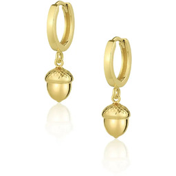 Kolczyki żołędzie wiszące srebrne pozłacane