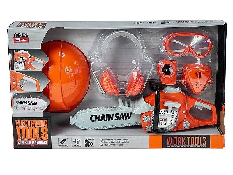 Piła na baterie z kaskiem