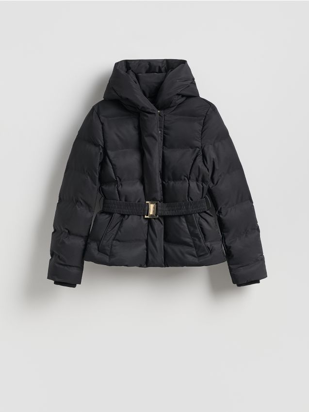 Reserved - Kurtka z paskiem - czarny