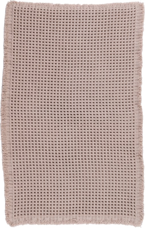 Dywan z frędzlami Waffle beżowy 40 x 75 cm