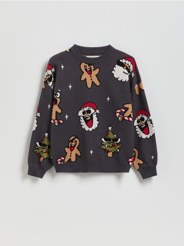 Reserved - Sweter z wiskozą - ciemnoszary