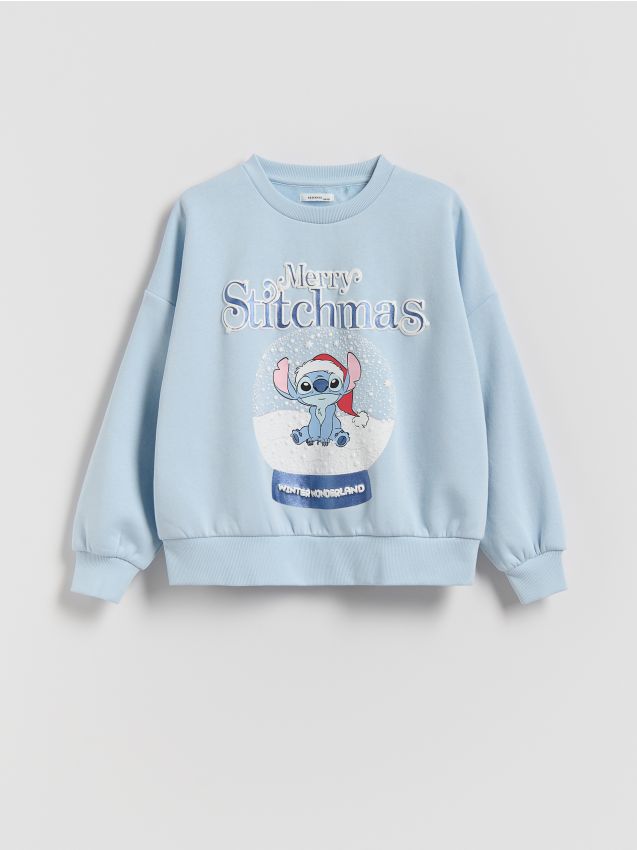 Reserved - Świąteczna bluza Lilo i Stitch - jasnoniebieski