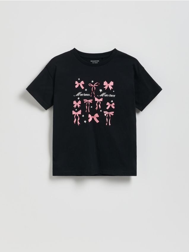 Reserved - T-shirt z nadrukiem - czarny