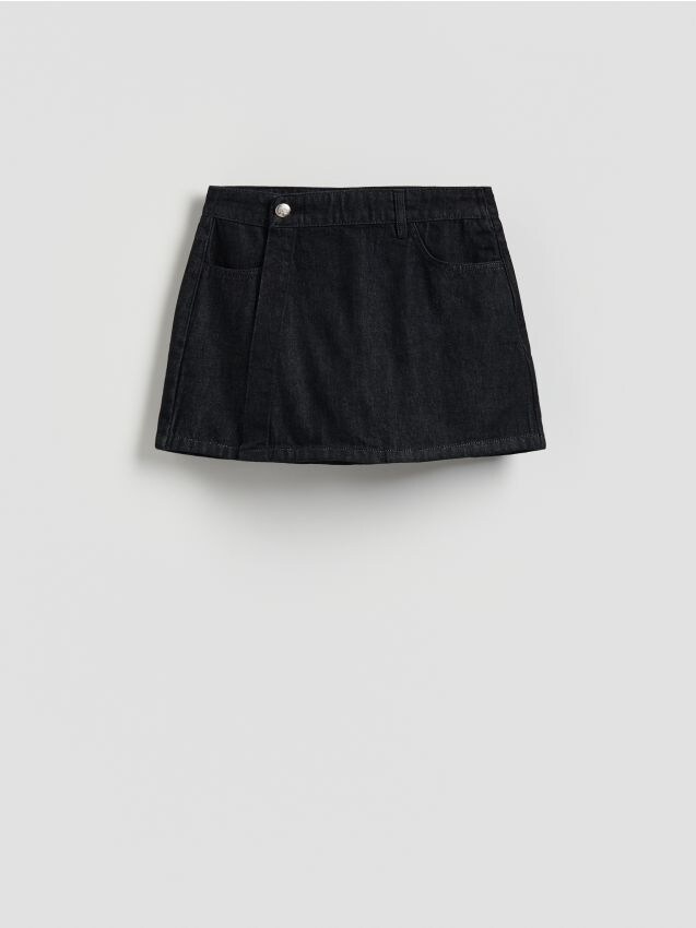 Reserved - Jeansowe spódnico-szorty - szary