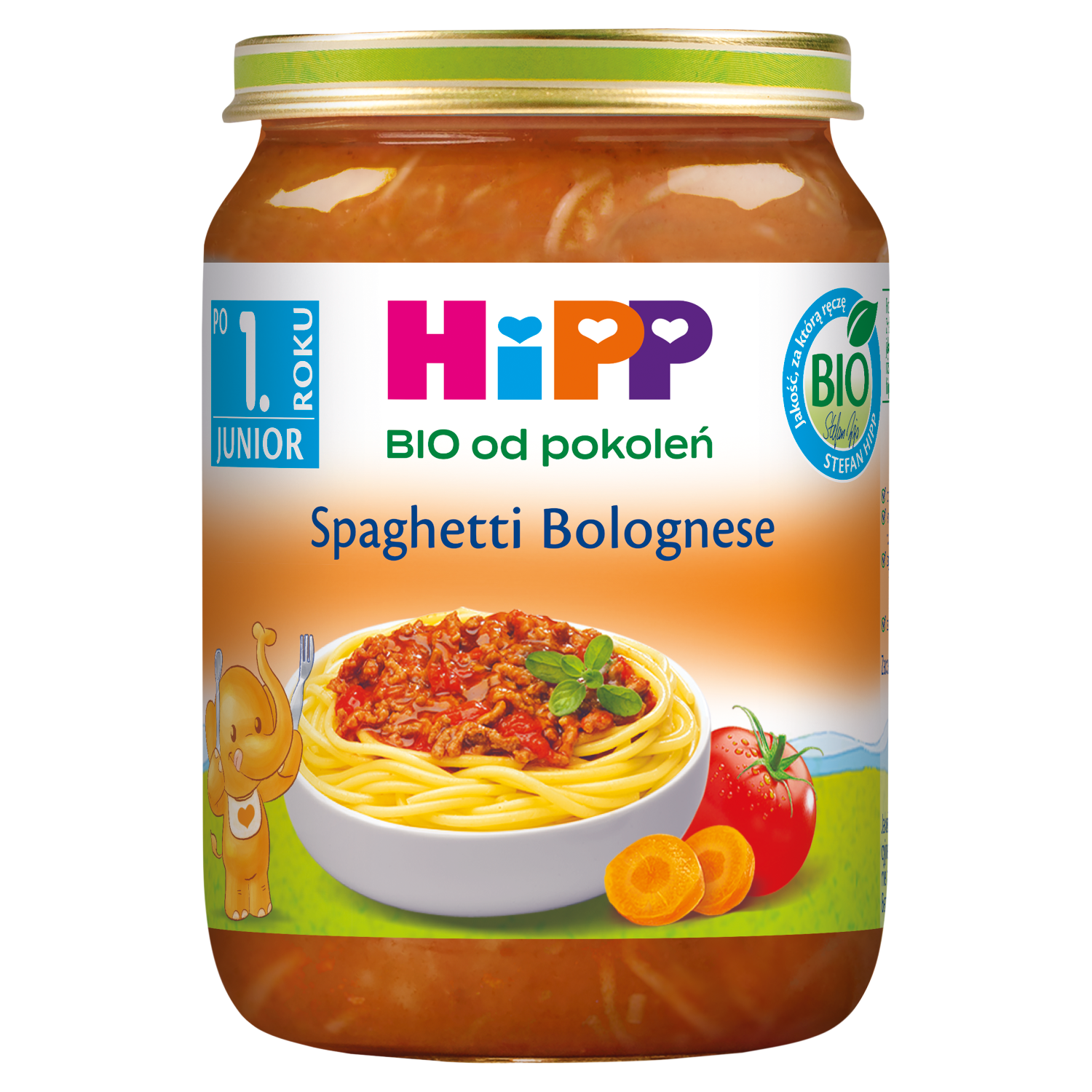 HiPP Danie Bio, spaghetti bolognese, po 1 roku, 250 g