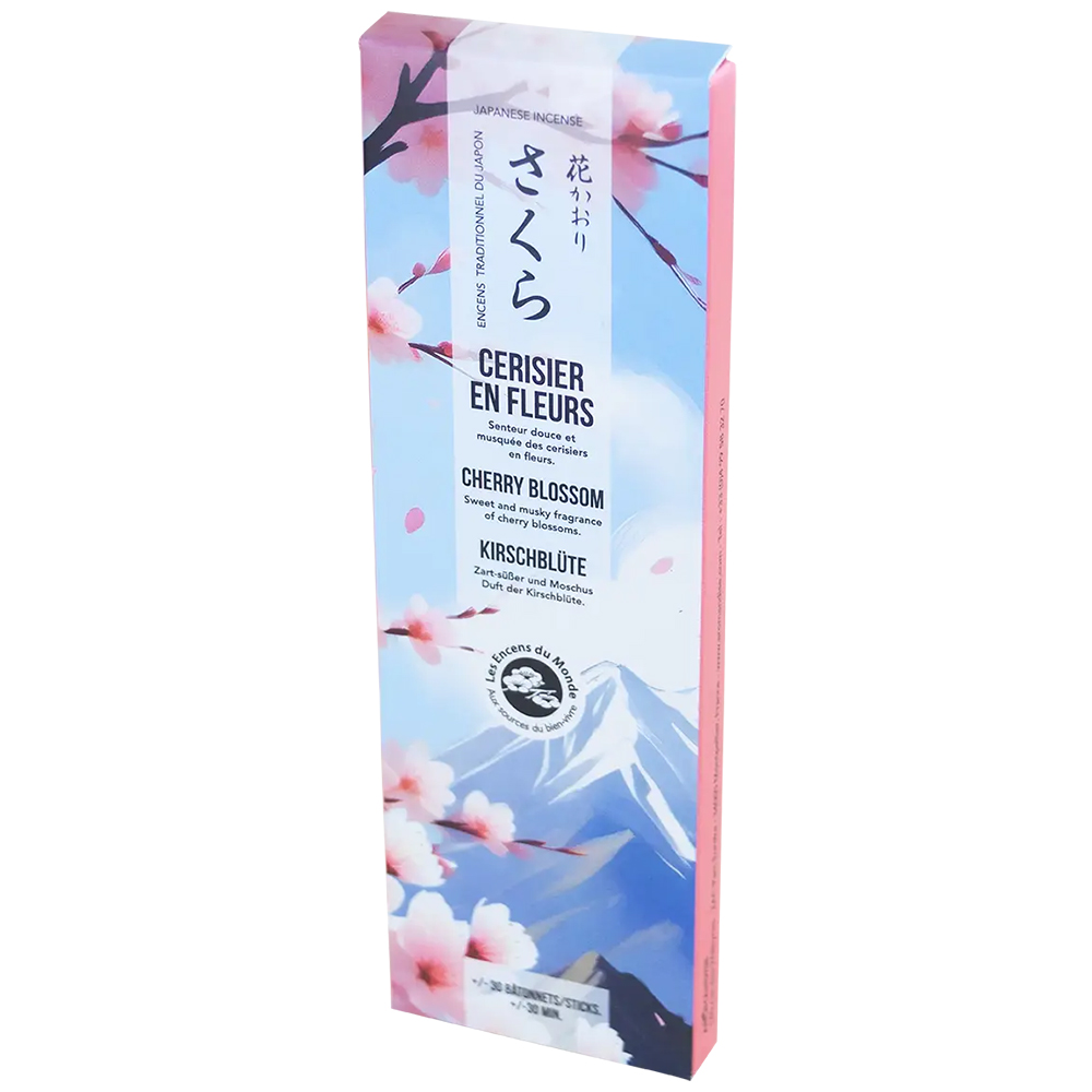 Aromandise Les Encens du Monde, kadzidełko japońskie, Kwiat Wiśni, Pobudzające, 30 sztuk