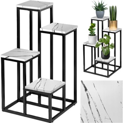 Kwietnik LOFTINSPIRED Mogren Biały Marmur