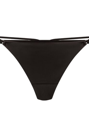 Hunkemöller Stringi z wysokim wycięciem Hilton Czarny