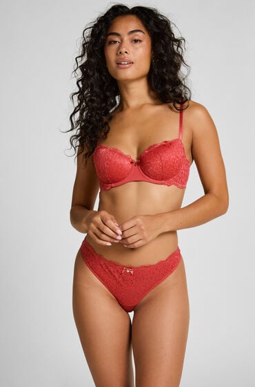 Hunkemöller Stringi Marine Czerwony