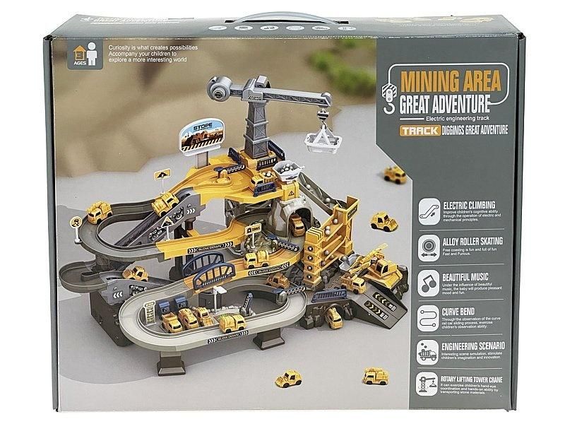 Baza załadunkowa węgla dźwig, tor, pojazdy - model lub pojazd