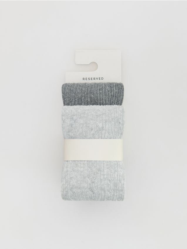 Reserved - Rajstopy 2 pack - jasnoszary