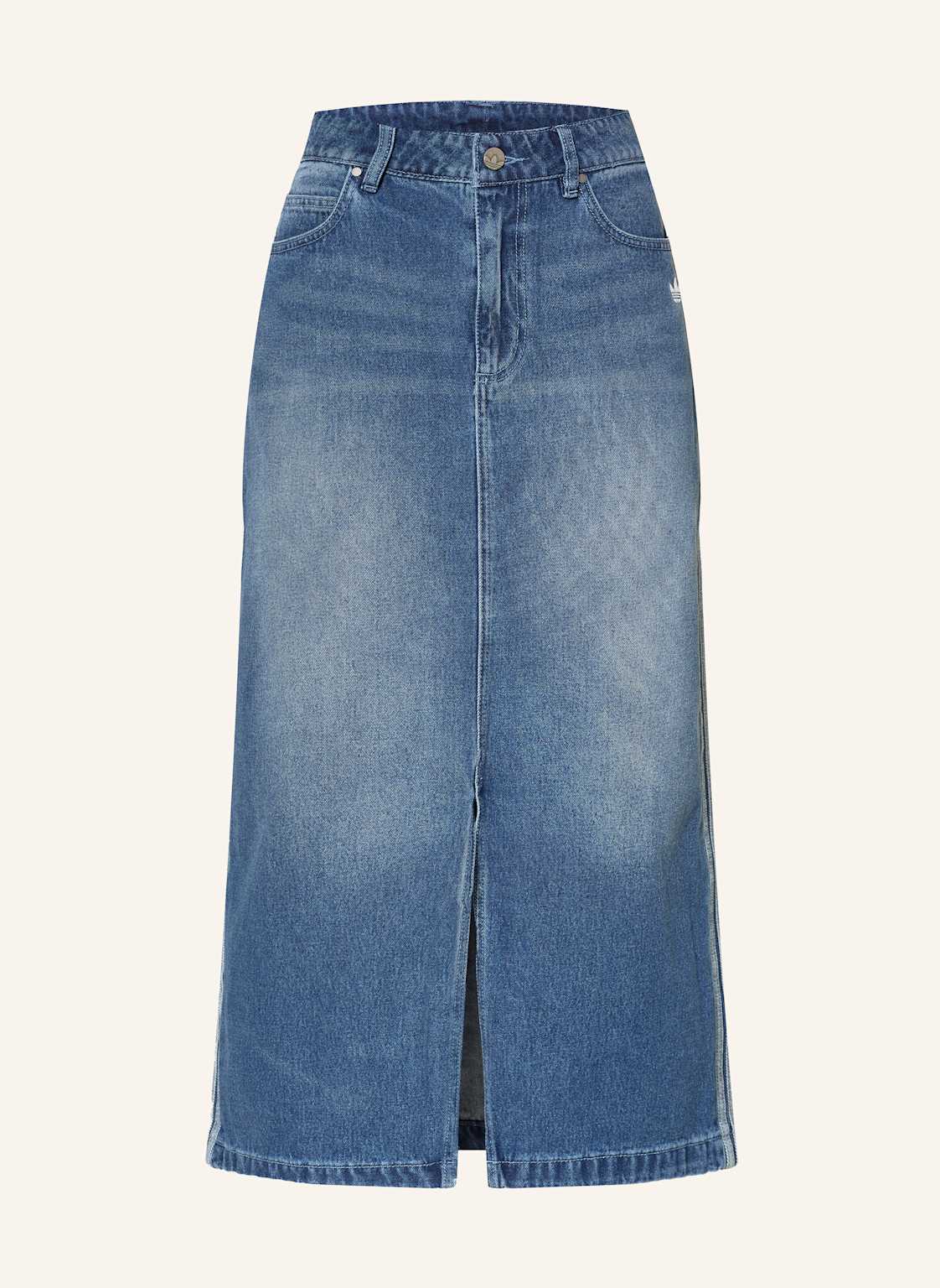 Adidas Originals Spódnica Jeansowa Adicolor 3 Stripes Denim blau