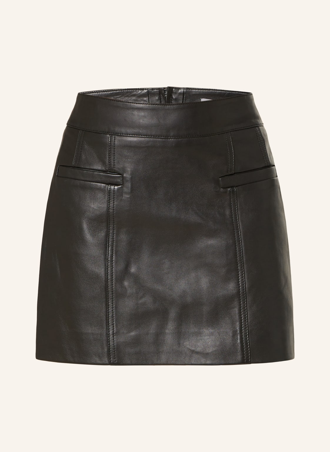 Reiss Skórzana Spódnica Seema schwarz