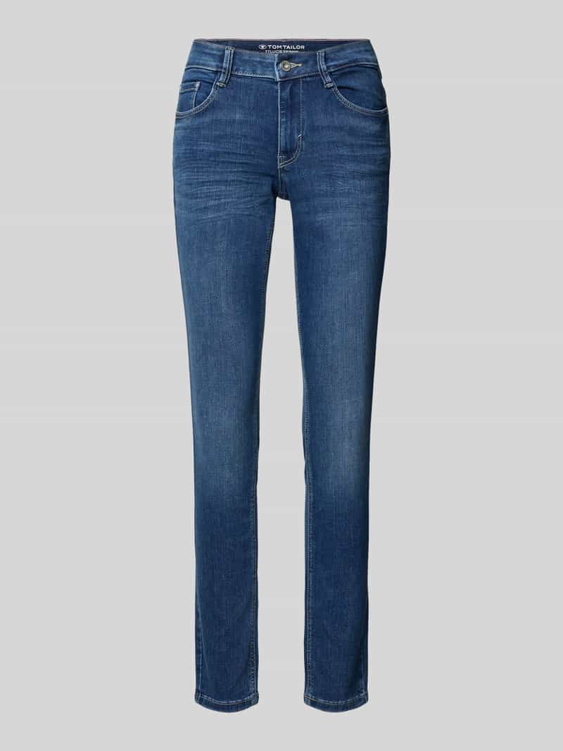 Jeansy o kroju skinny fit z mieszanki bawełny