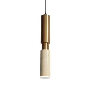 Minimalistyczna zwisająca lampa Travertino CGTRAVER35 kamienna złoty