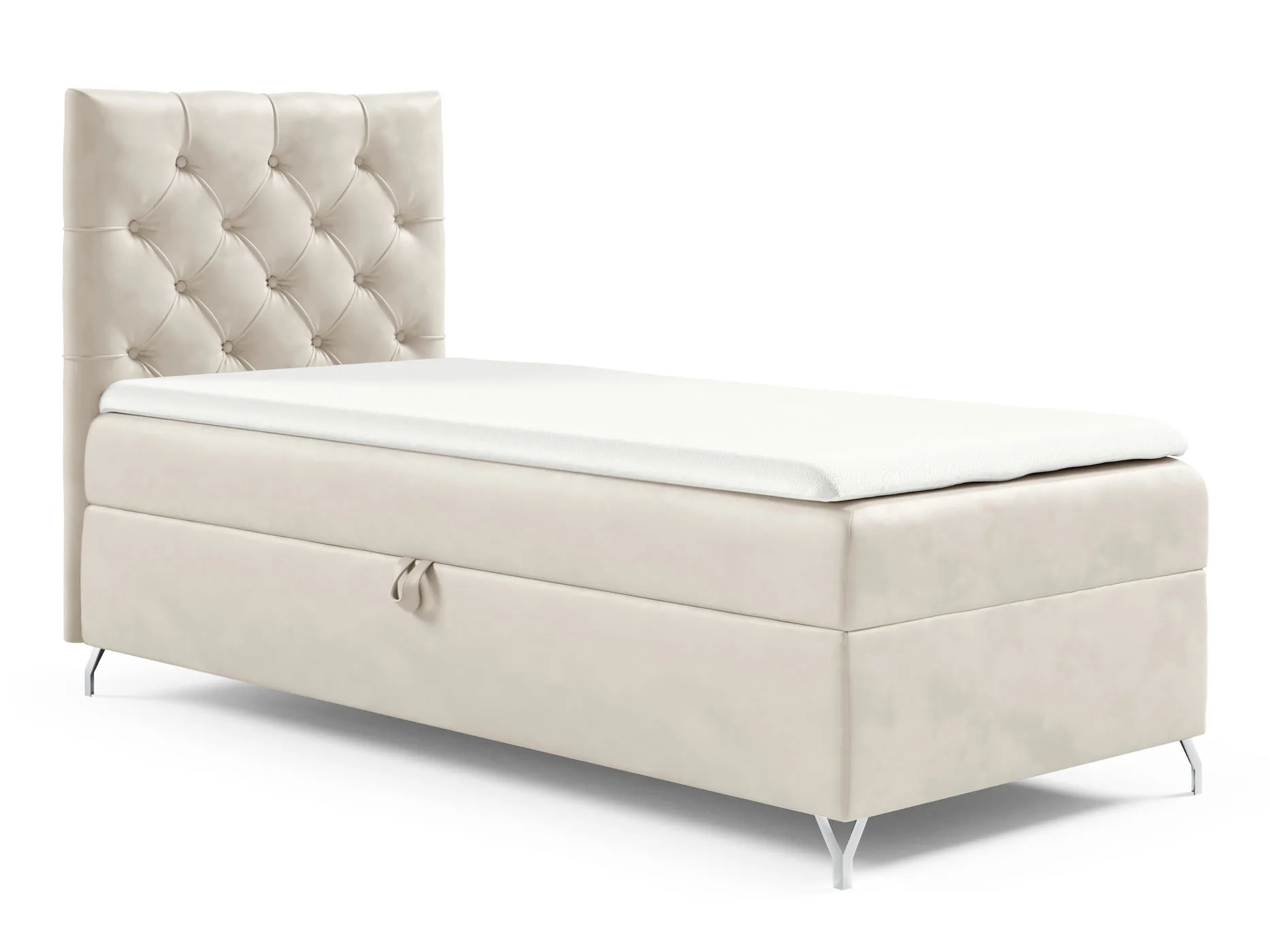 Kremowe pojedyncze łóżko kontynentalne 3 rozmiary F2-N97