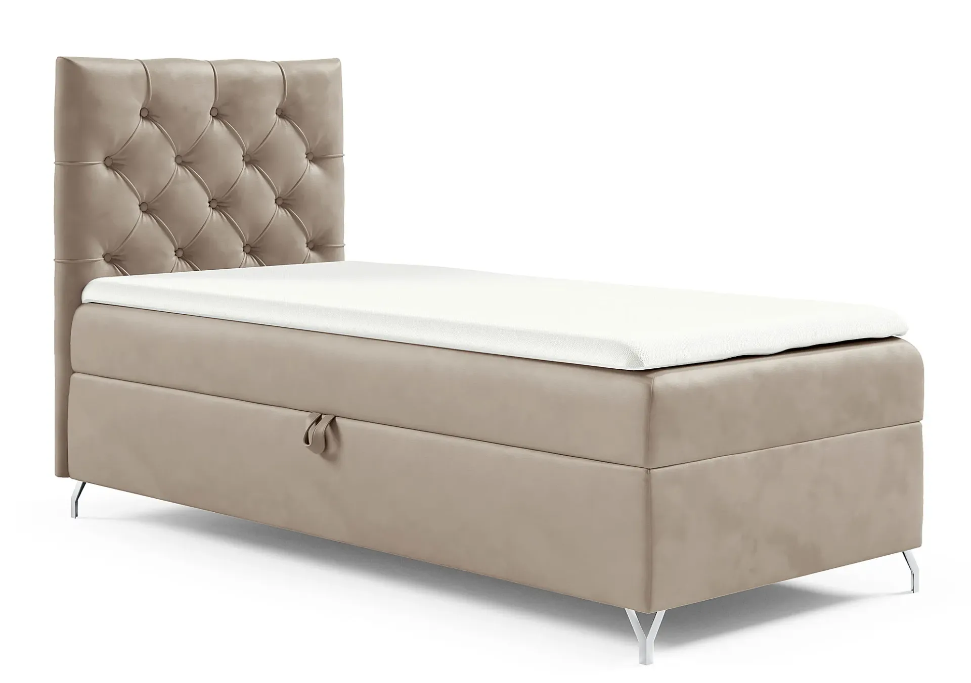 Szaro-różowe pojedyncze łóżko kontynentalne 3 rozmiary F6-W75