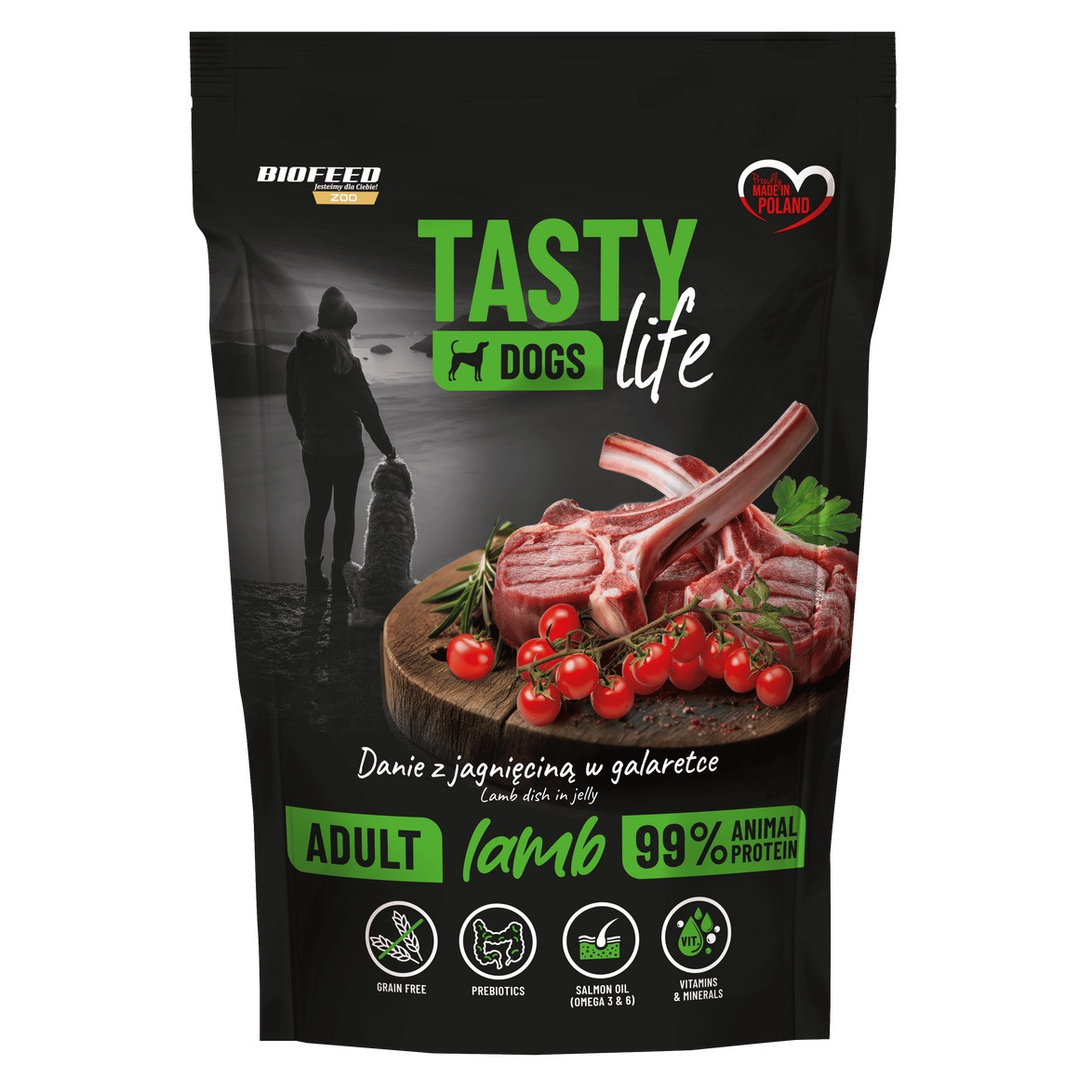 BIOFEED Tasty Dogs Life Jagnięcina - mokra karma dla psa - 500g