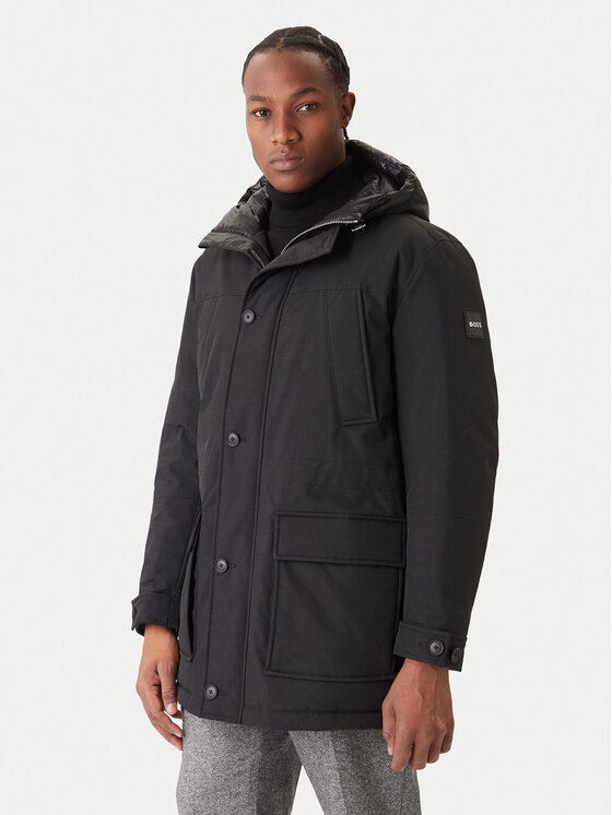 BOSS Kurtka puchowa H-Detoni 50540472 Czarny Regular Fit