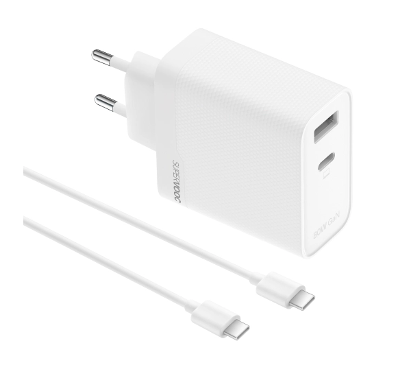 realme SuperVOOC 80W Dual Ports Biały + kabel USB-C