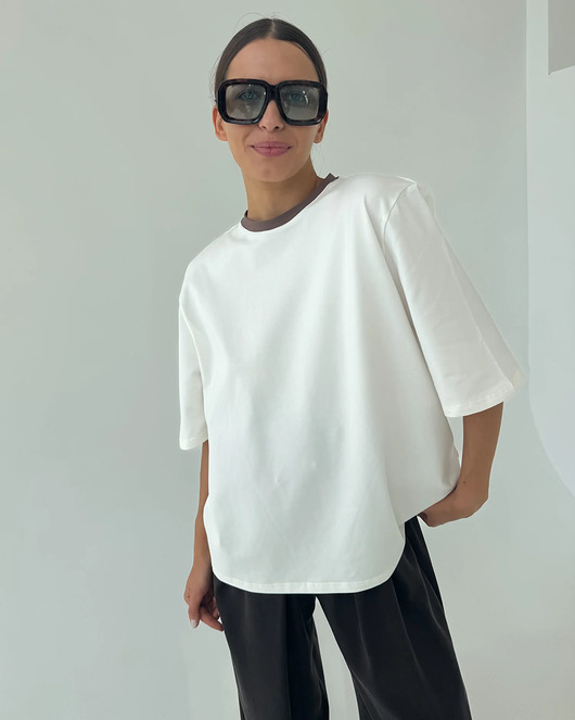 T-Shirt Art ecru cacao pliska