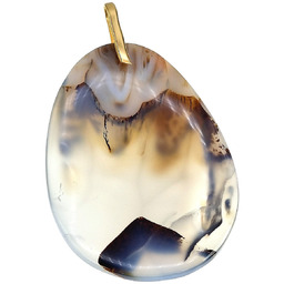 Agat Montana Wyjątkowy Wisiorek Złote Srebro 925 Unikat