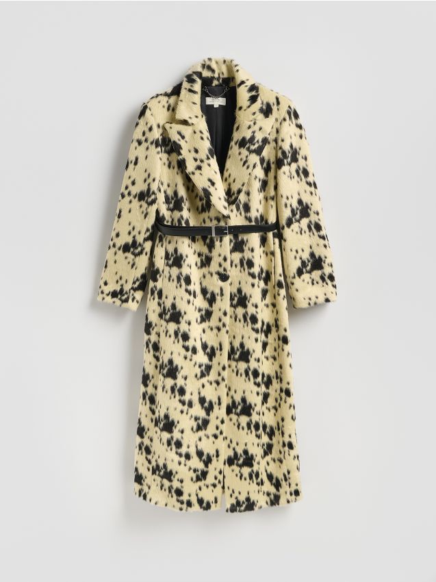 Reserved - Płaszcz ze sztucznego futerka - wielobarwny