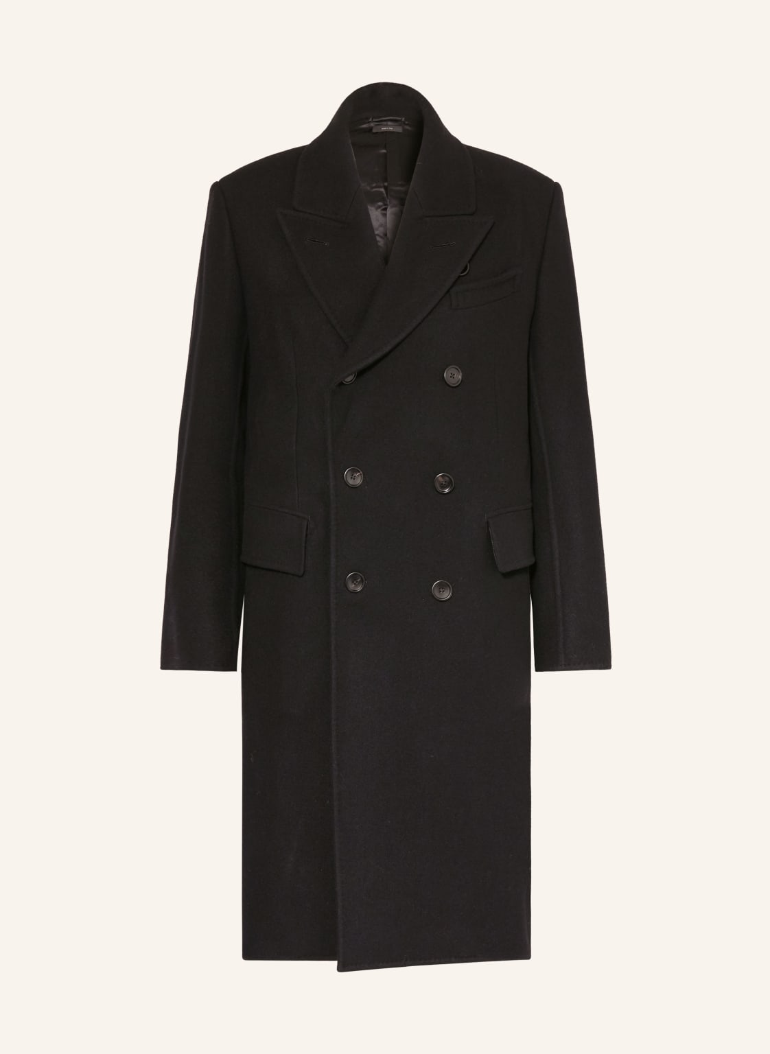 Tom Ford Płaszcz Wełniany schwarz