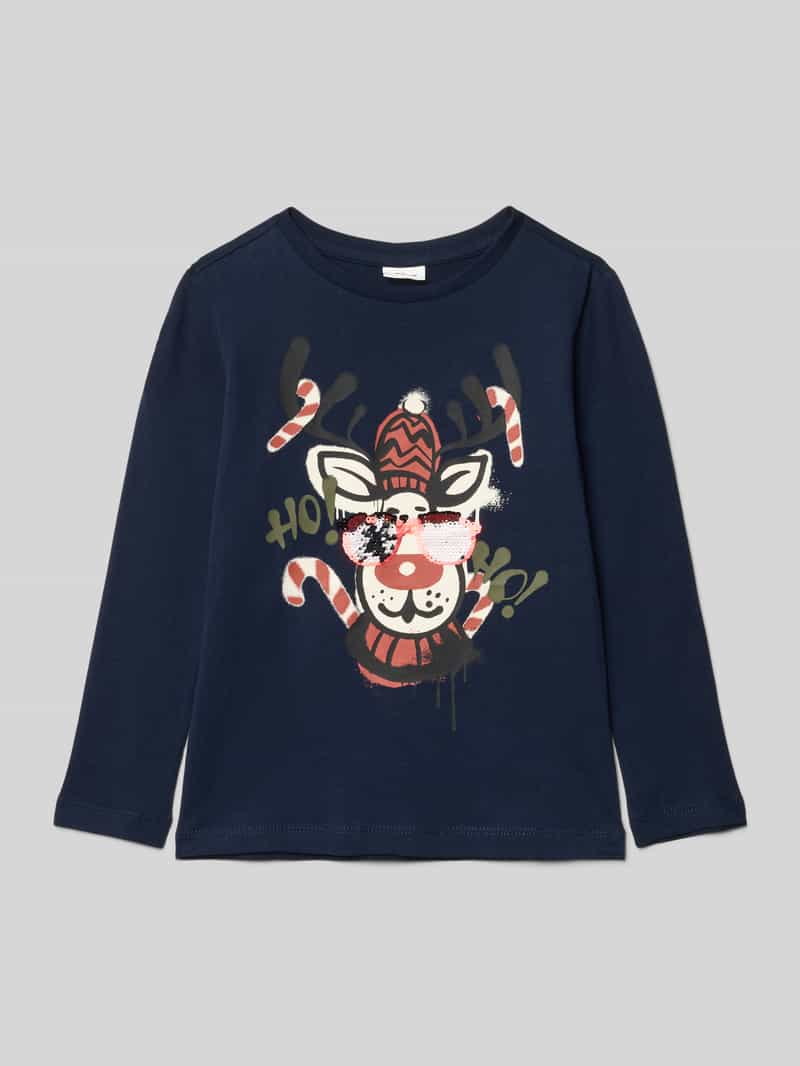 Bluzka z długim rękawem o kroju regular fit z mieszanki dżerseju i bawełny