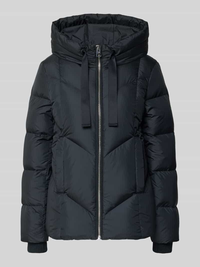 Kurtka puchowa o kroju regular fit z nadrukiem z logo